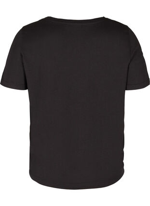 Kortärmad t-shirt med justerbar midja, Black, Packshot image number 1