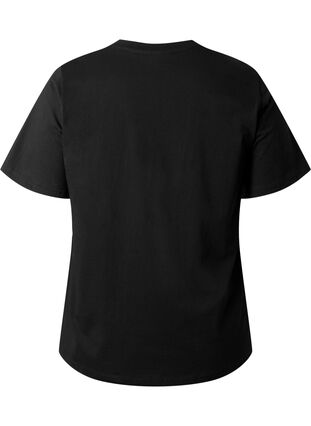 T-shirt i ekologisk bomull med text, Black ÉTOILE, Packshot image number 1