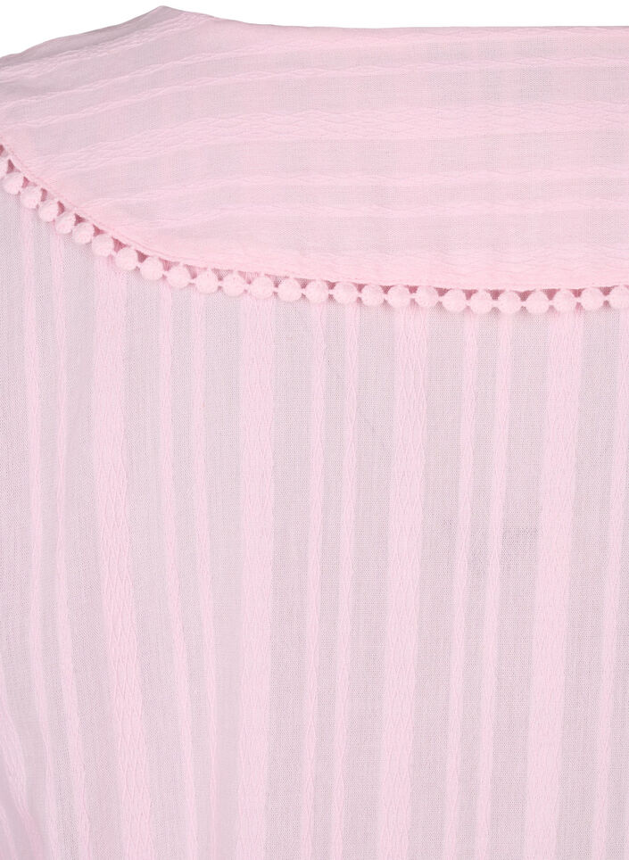 Klänning i bomulls- och viskosblandning med 3/4 ärmar, Almond Blossom, Packshot image number 4