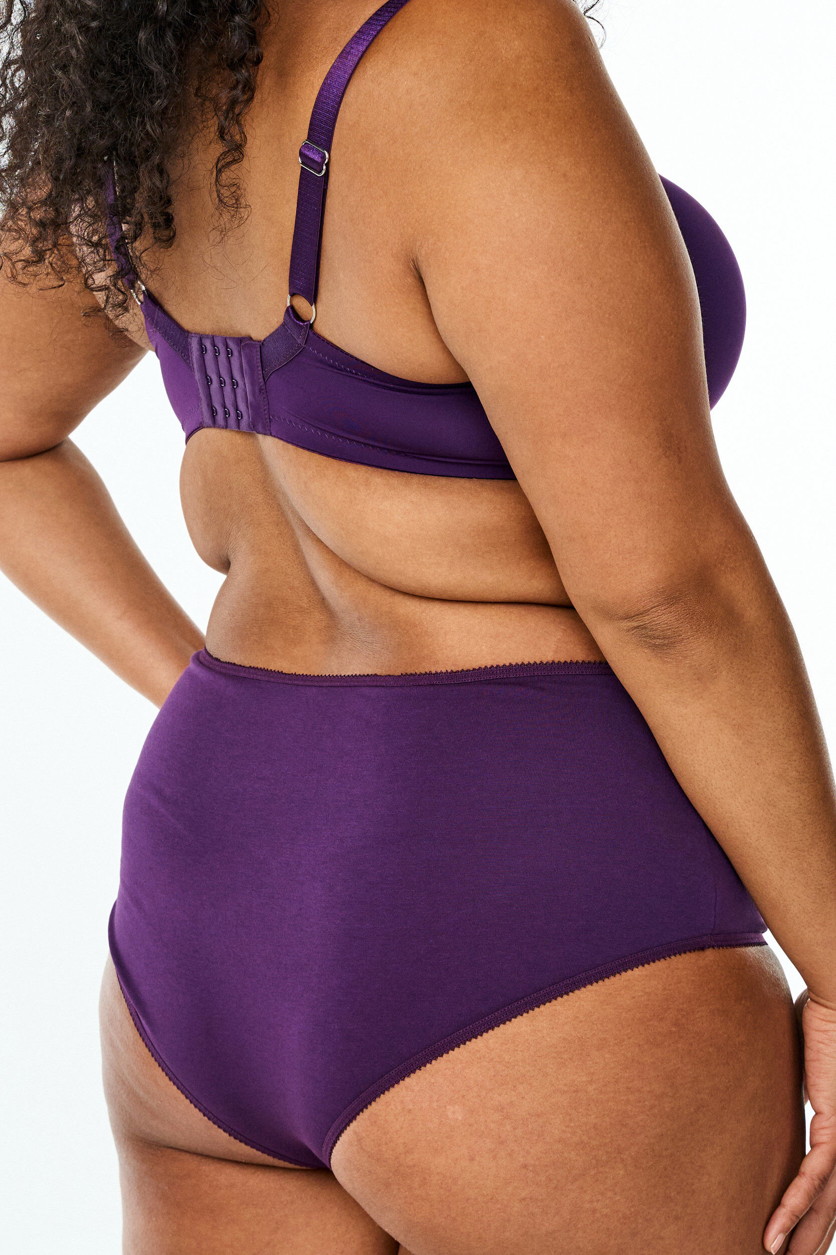 Zizzi 7-pack hipstertrosor med normal midja, Lila, Model image number 2