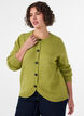 Cardigan med knappar och rundad framtill, Gr&ouml;n, Model image number 0