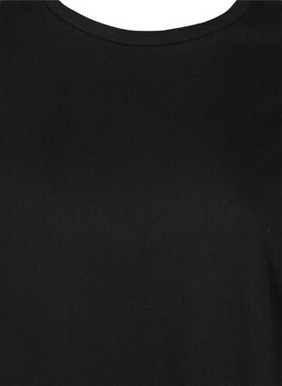 Sweatshirtklänning i bomull med 3/4-ärmar och fickor, Black, Packshot image number 2