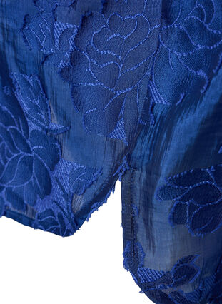 Lång jacquard skjorta, Mazarine Blue, Packshot image number 3