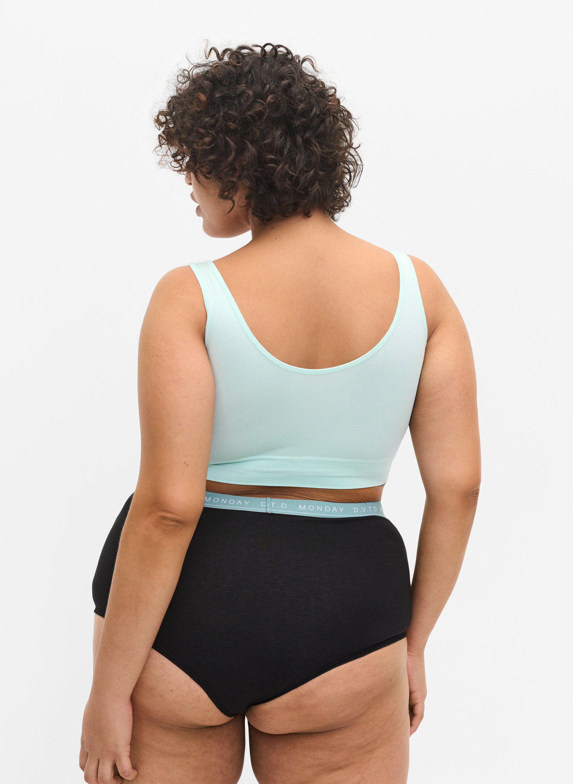 Zizzi 7-pack bomullshipsters med veckodagarna, Multi Pastel Pack, Model image number 1