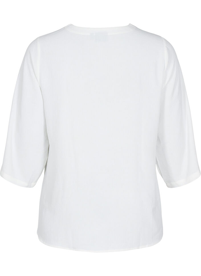 Blus med 3/4-&auml;rm, Vanilla, Packshot image number 1