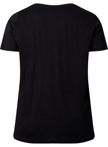  T-shirt till träning med print, Black w. Run Away, Packshot image number 1