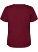 T-shirt i ekologisk bomull med ett sportigt texttryck, R&ouml;d, Packshot image number 1