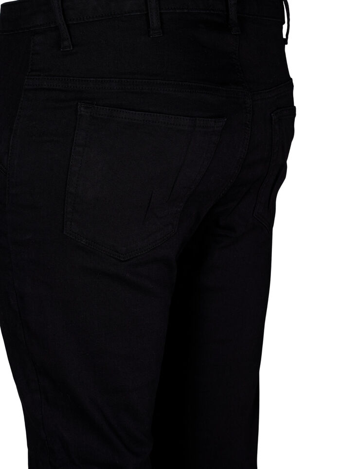 Super slim Amy jeans med sn&ouml;rning fram, Black, Packshot image number 3