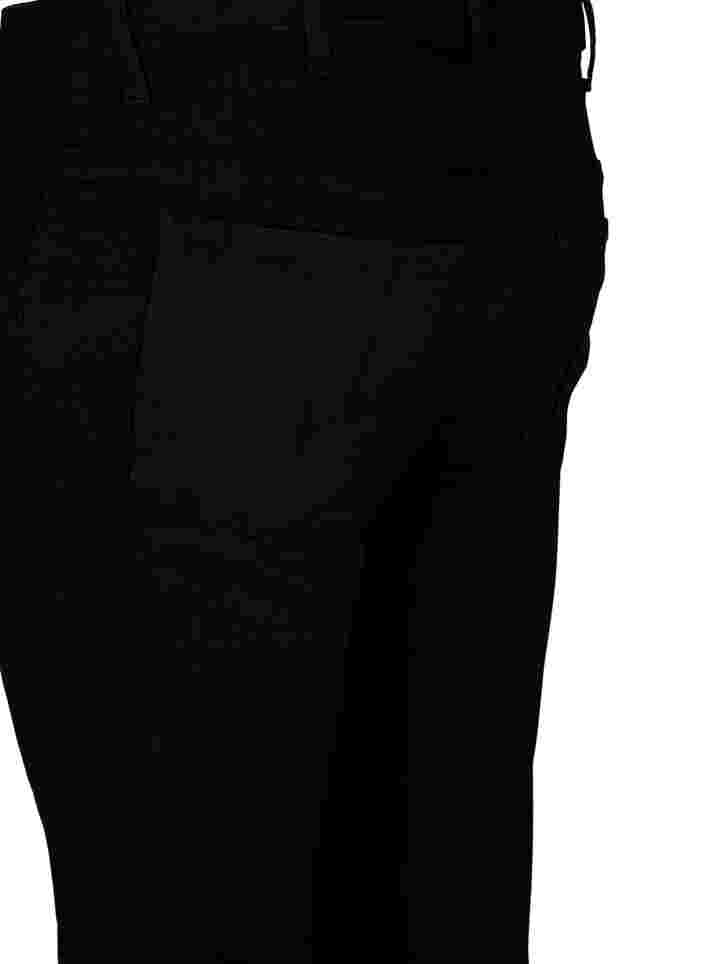 Super slim Amy jeans med snörning fram, Black, Packshot image number 3