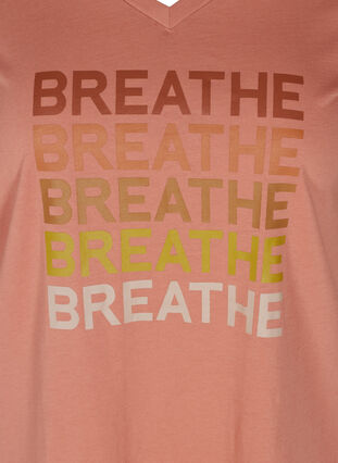 T-shirt med tryck, Canyon Rose BREATHE , Packshot image number 2