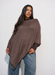 Fin stickad poncho, Brun, Model image number 0