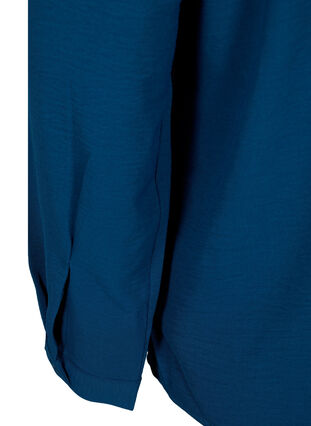 Långärmad blus med spetsdetaljer, Titan, Packshot image number 3