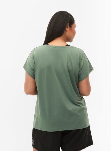 Kortärmad träningst-shirt med tryck, Laurel W. w. Print, Model image number 1