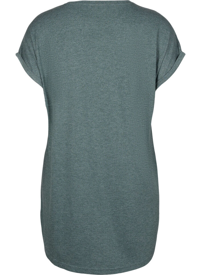 Kortärmat nattlinne med texttryck, , Packshot image number 1