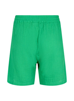Shorts i bomullsmuslin med fickor, Jolly Green, Packshot image number 1