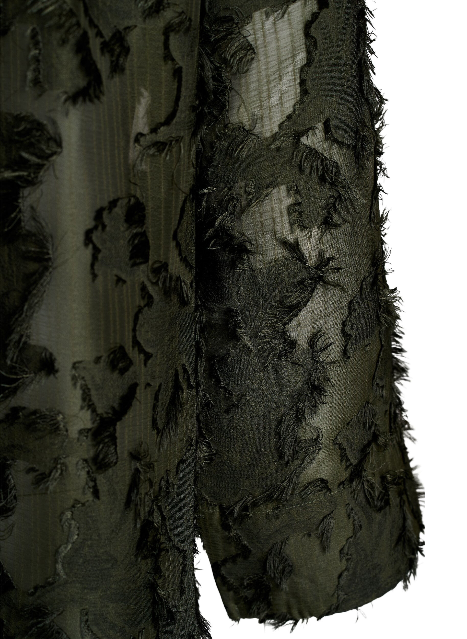 ZizziKl&auml;nning med franstr&aring;dar och textur, Gr&ouml;n, Packshot image number 3