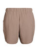 Shorts med fickor och res&aring;r i midjan, Brun, Packshot image number 1