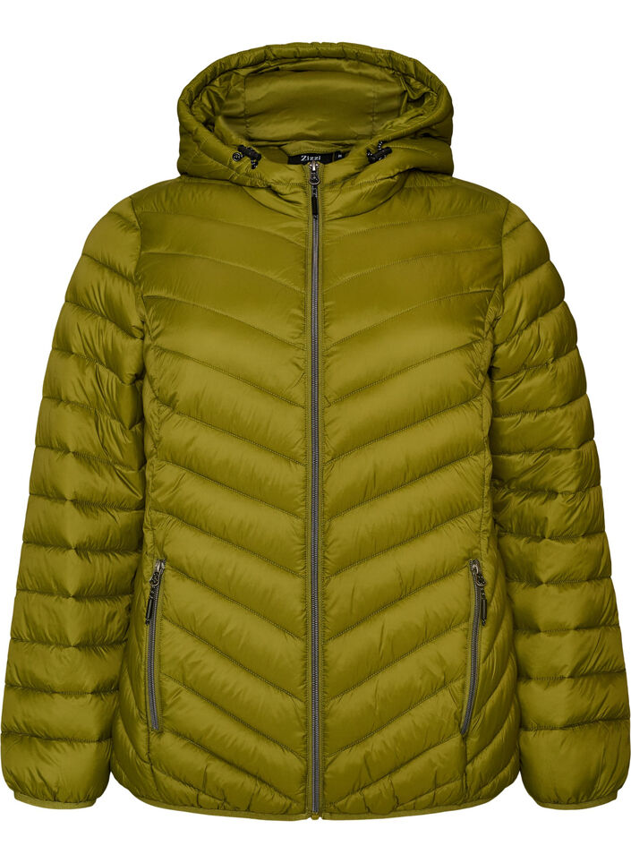 L&auml;tt jacka med huva, Gr&ouml;n, Packshot image number 0