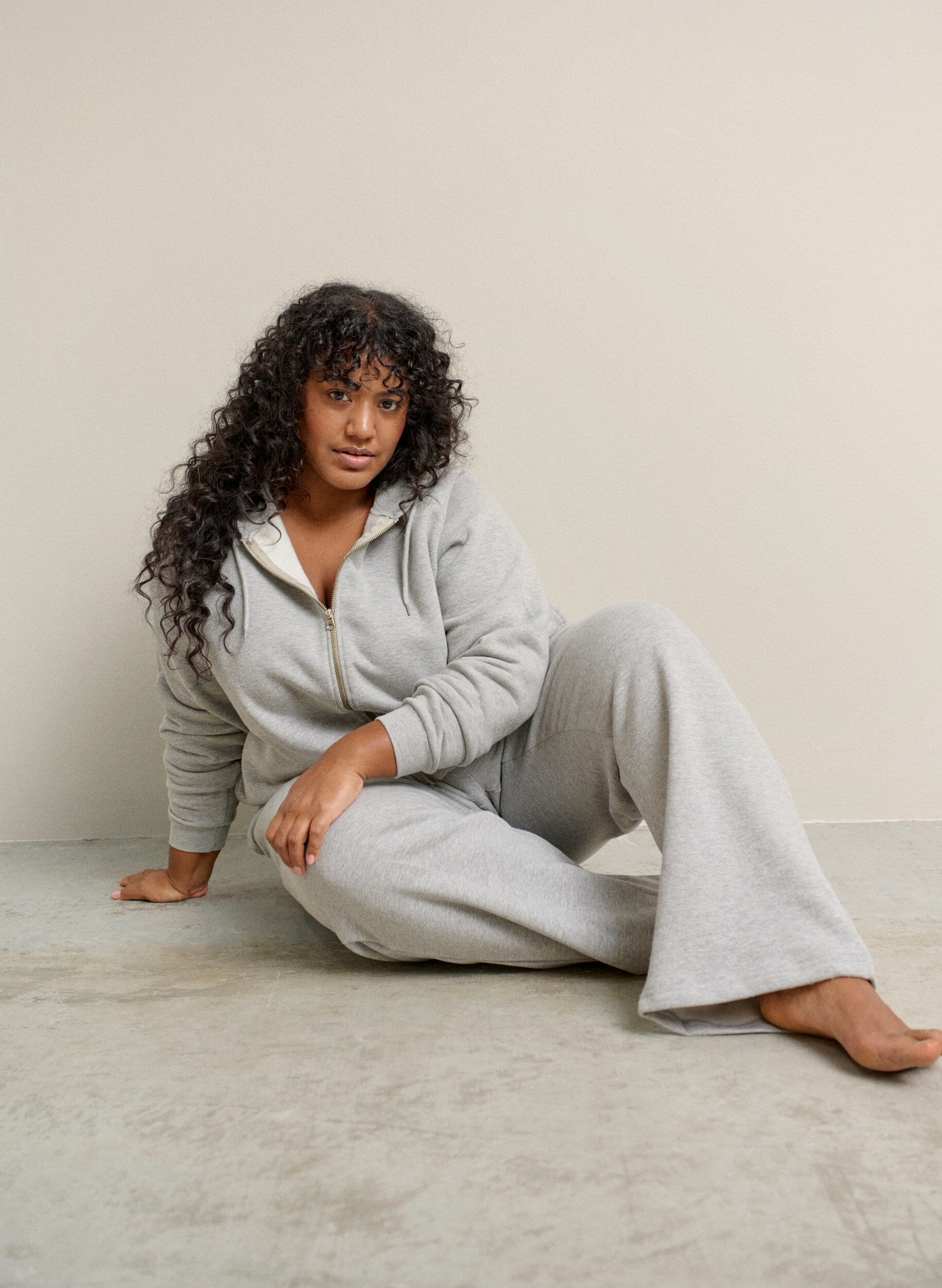 Zizzi Huvtr&ouml;ja med dragkedja, Gr&aring;, Image image number 0