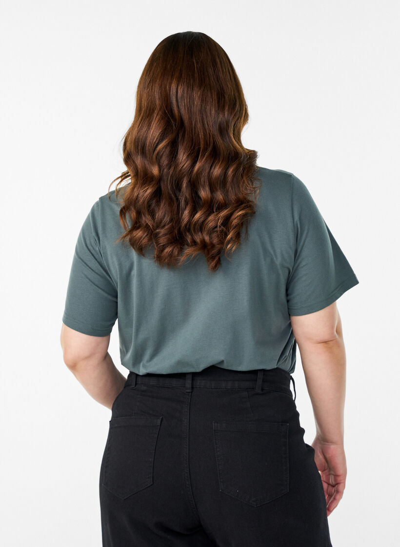 T-shirt med tryck, Gr&ouml;n, Model image number 2