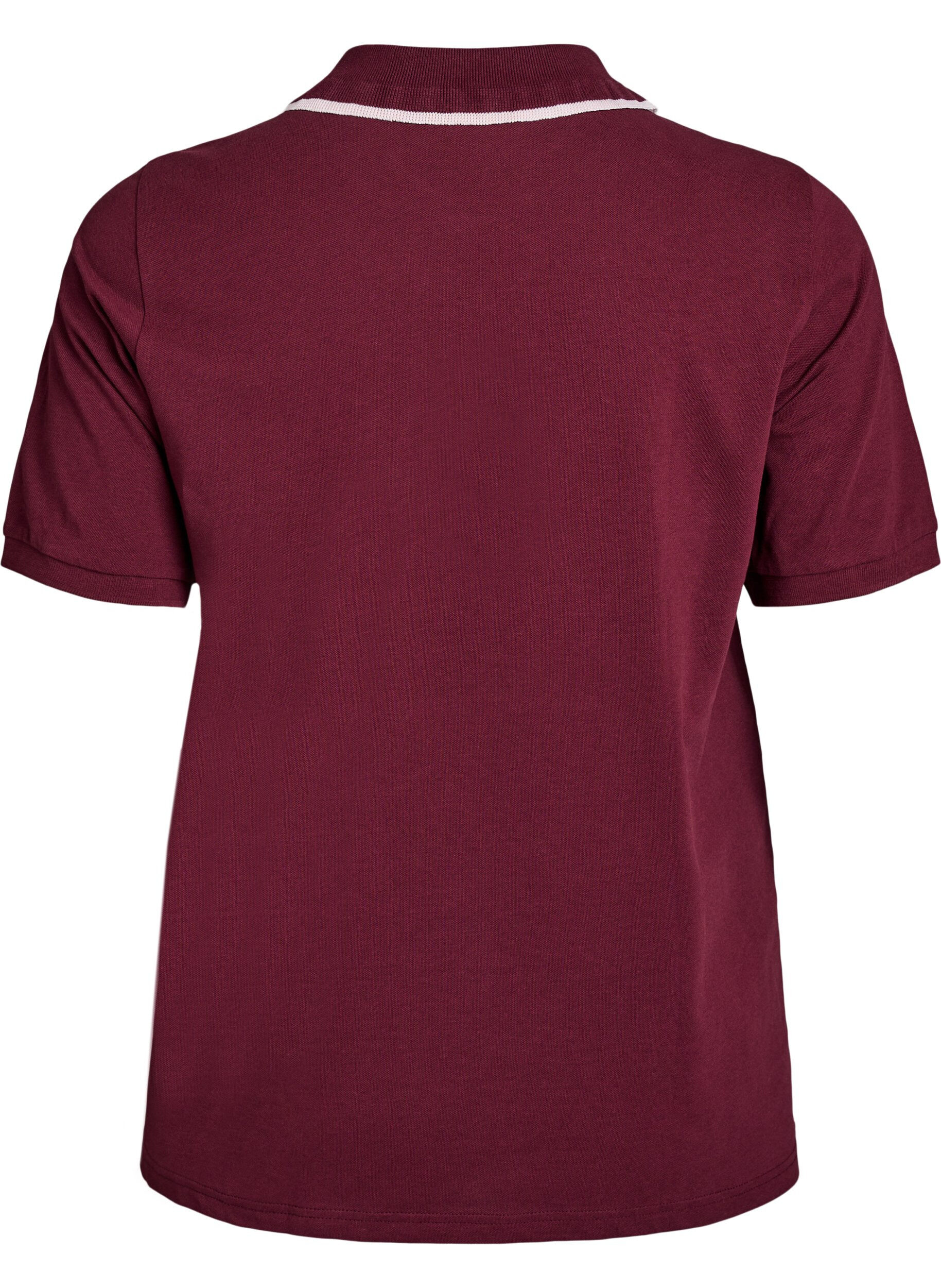 Zizzi Pik&eacute;tr&ouml;ja med strassknappar och volangdetalj, R&ouml;d, Packshot image number 1