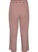 Randiga pyjamasbyxor med h&ouml;g midja och vida ben, R&ouml;d, Packshot image number 1