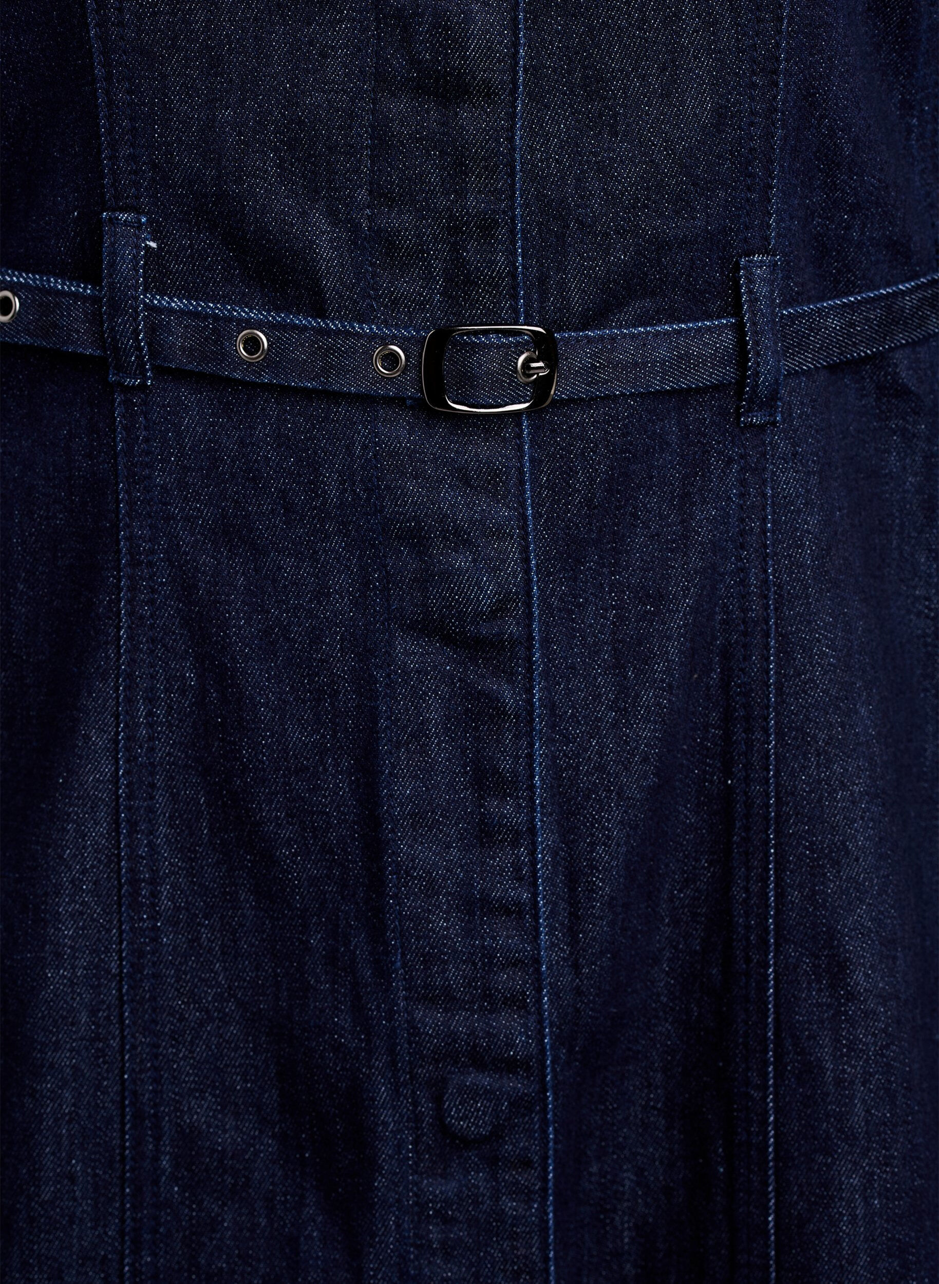 ZizziJeanskl&auml;nning med sk&auml;rp och 3/4-&auml;rmar, Bl&aring;, Packshot image number 3