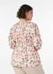 Blus i viskos med smock och peplumeffekt, Vanilla, Model image number 2
