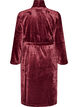 Morgonrock i mjuk velour med fickor, R&ouml;d, Packshot image number 1