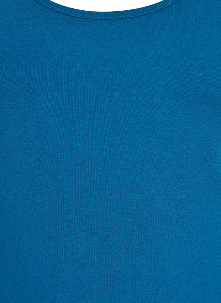 Solid f&auml;rg bas topp i bomull, Bl&aring;, Packshot image number 2
