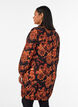 Kort kl&auml;nning i bomull med res&aring;rkant nedtill och l&aring;nga &auml;rmar, Svart, Model image number 2