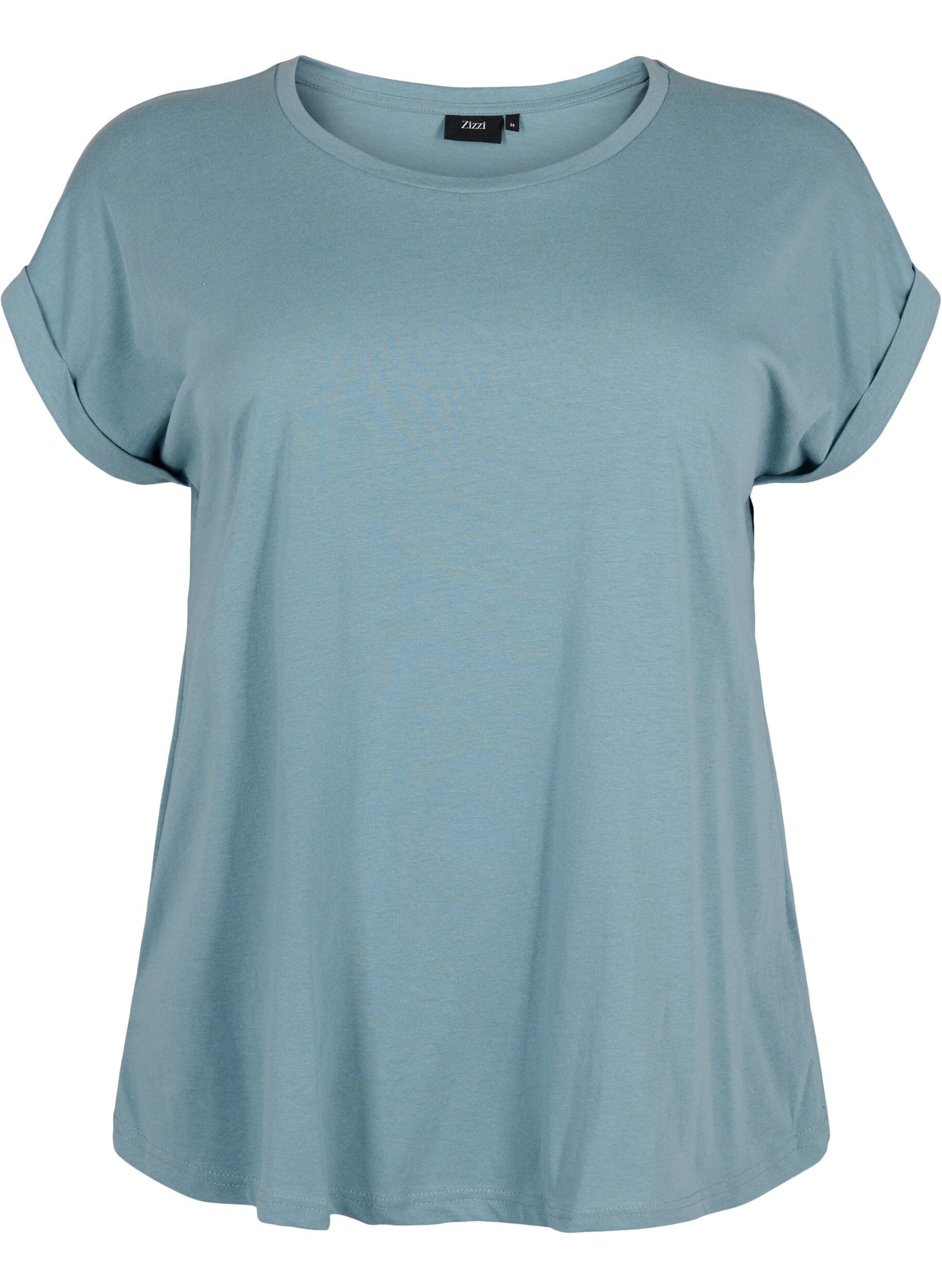 Kort&auml;rmad t-shirt i bomullsmix