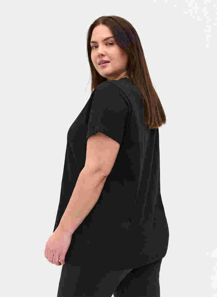  T-shirt till träning med print, Black Big A, Model image number 1