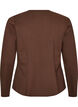 Figurn&auml;ra cardigan i jersey med dekorativa knappar, Brun, Packshot image number 1