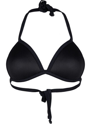 Enfärgad triangelformad bikini, Black, Packshot image number 1