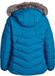 Kort pufferjacka med huva, Bl&aring;, Packshot image number 1