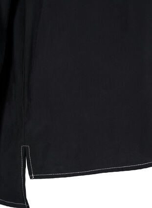 Skjorta med kontrastsömmar, Black, Packshot image number 3