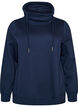 Sweatshirt med h&ouml;g krage och fickor, Bl&aring;, Packshot image number 0