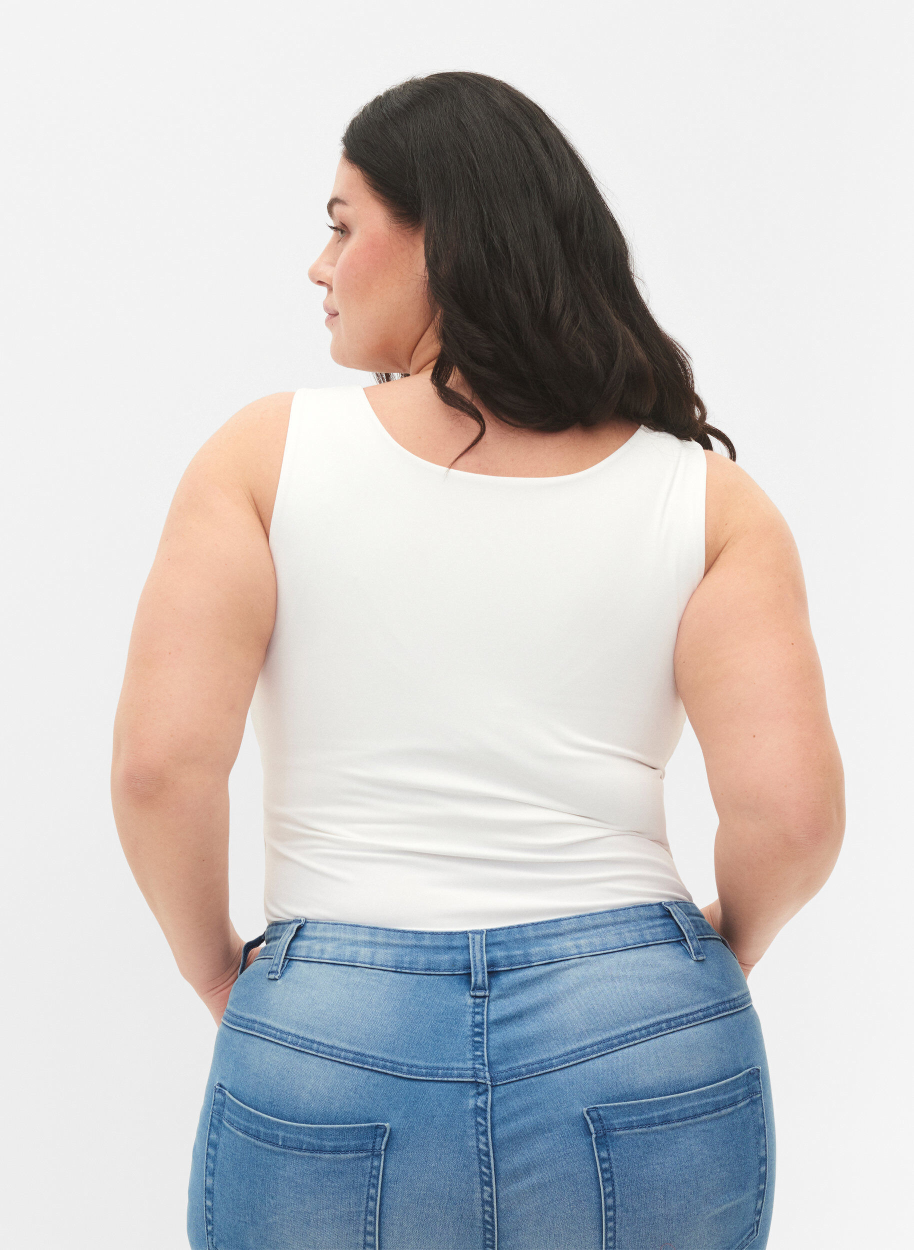 Zizzi T&auml;njbar v&auml;ndbar, Bright White, Model image number 1