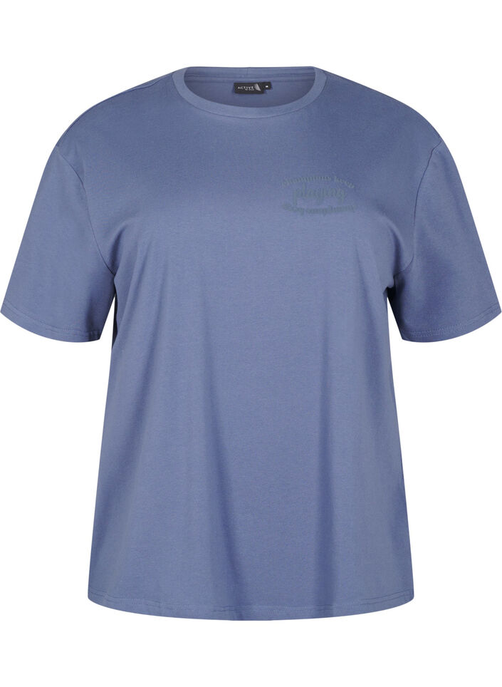 Sportig t-shirt i ekologisk bomull, , Packshot image number 0