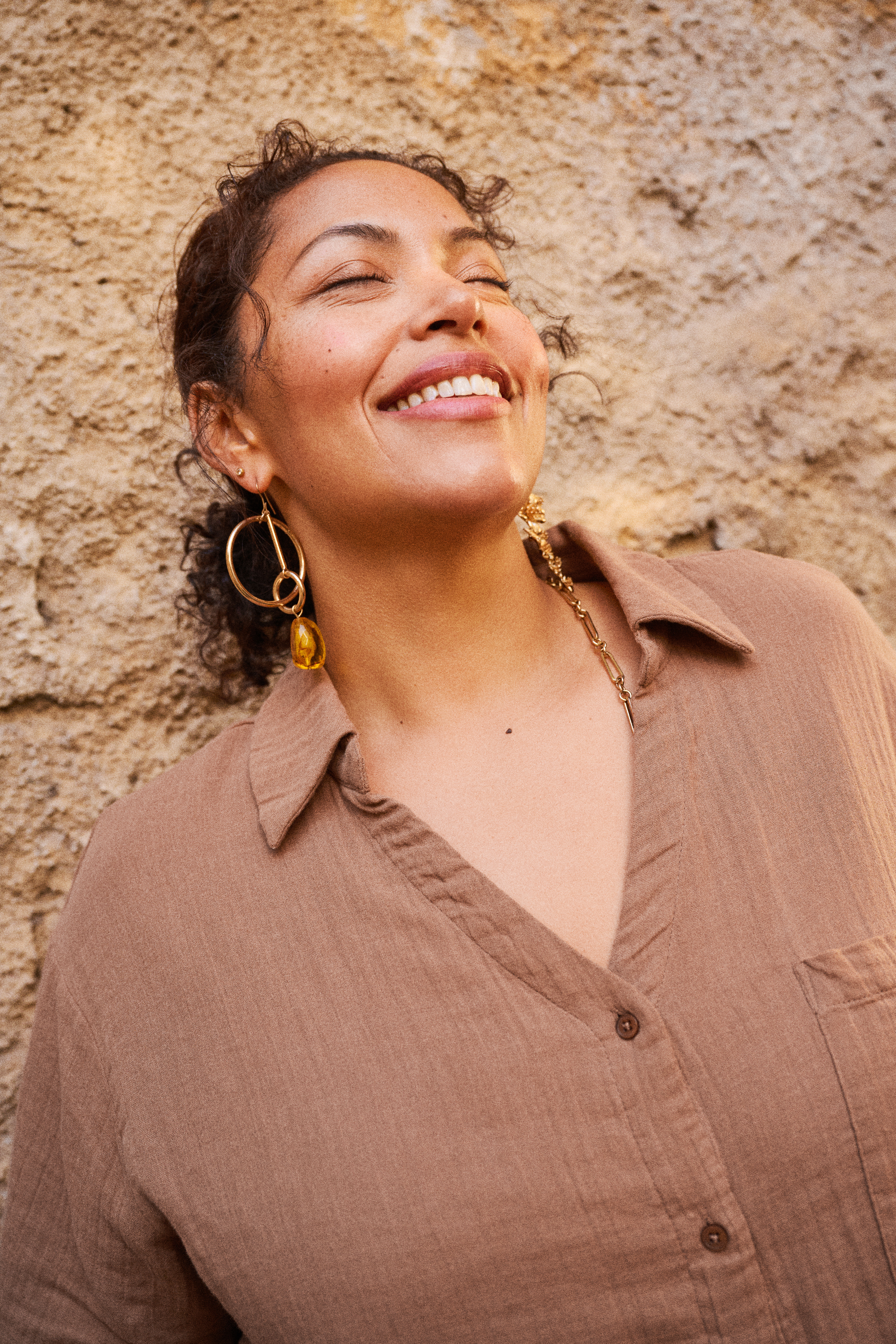 Zizzi Brunt set i bomullsmuslin, , Model