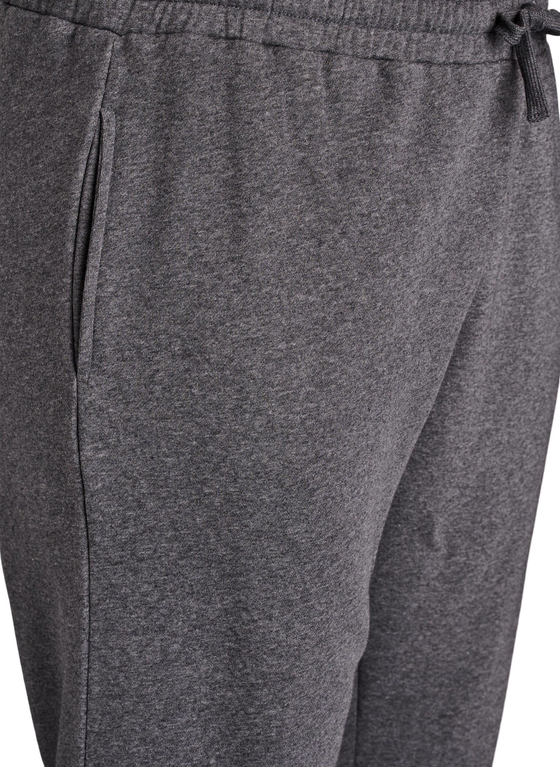 Zizzi Joggers med h&ouml;g midja, Gr&aring;, Packshot image number 2
