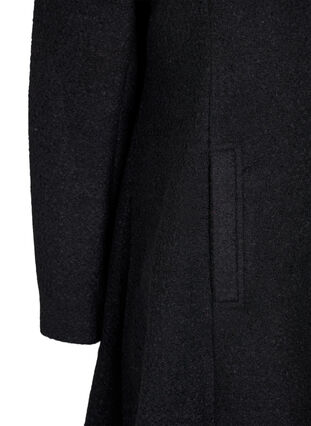 A-linjeformad kappa med huva, Black, Packshot image number 3