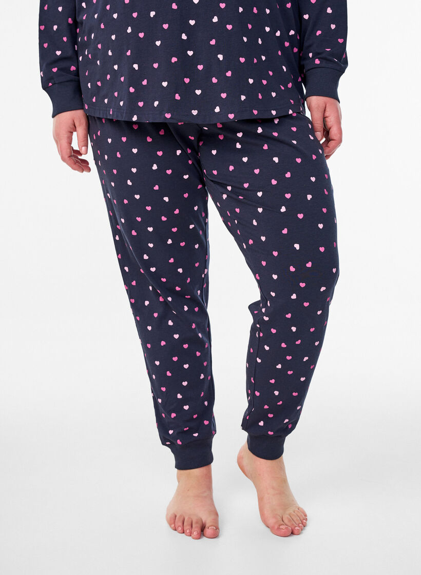 M&ouml;nstrade pyjamasbyxor, Bl&aring;, Model image number 2