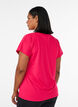 Tr&auml;nings t-shirt med v-ringning och l&ouml;s passform, Rosa, Model image number 2