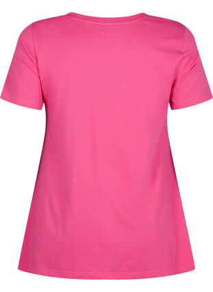 T-shirt i bomull med kort ärmar, Raspberry S. Best, Packshot image number 1