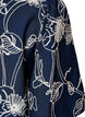 Kort&auml;rmad blus med broderat m&ouml;nster, Bl&aring;, Packshot image number 3