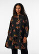 Kl&auml;nning med blommigt tryck och knytning, Svart, Model image number 0