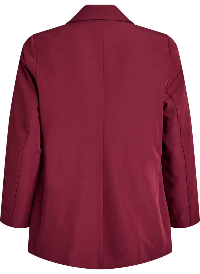 Klassisk blazer med kn&auml;ppning, R&ouml;d, Packshot image number 1