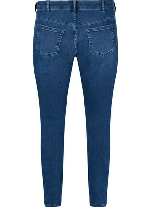 Sanna jeans i extra slim fit och normal midjehöjd, Blue denim, Packshot image number 1